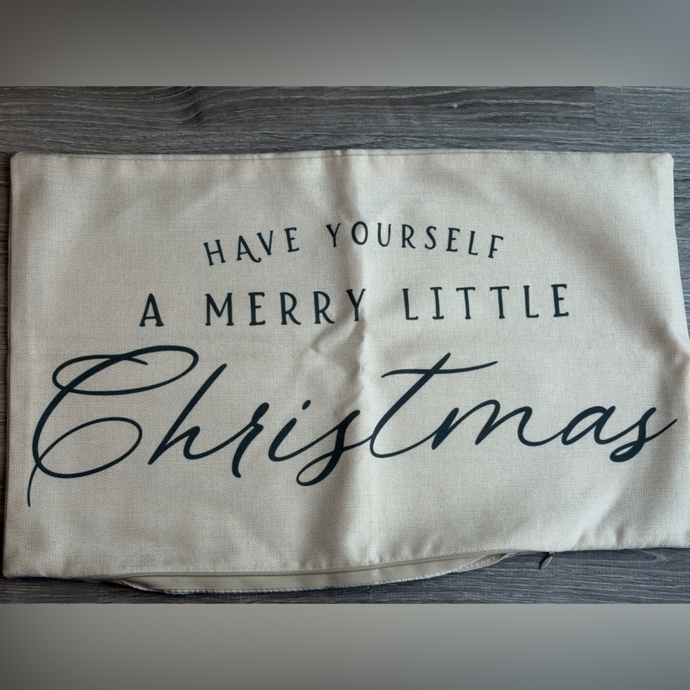 Linen Christmas Pillow Cover 12x20